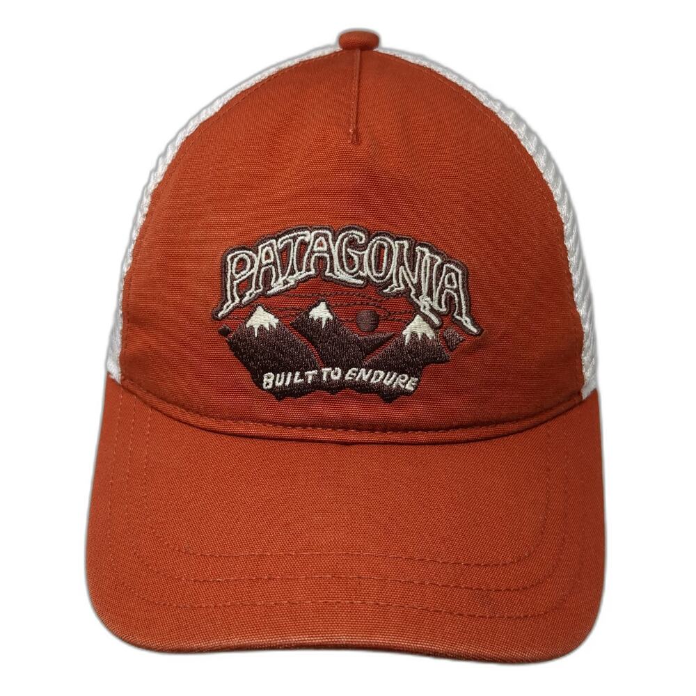 Patagonia Trucker Hat Orange White One Size Mesh Back Snapback Built To Endure